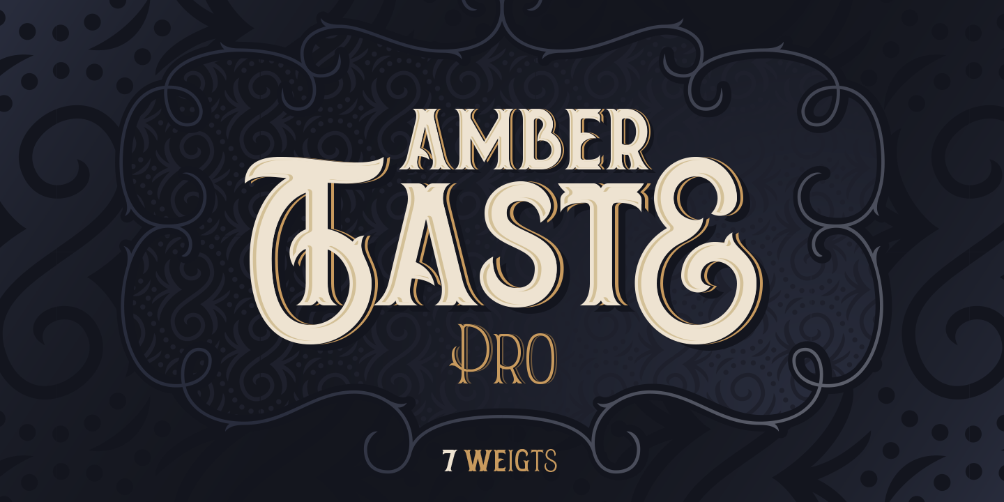 Ejemplo de fuente Amber Taste Pro Regular